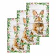 thumbnail image 1 of Easter Bunny Kitchen Dish Towels for Drying Dishes Set of 3, Spring Daisy Botanical Leaves Gray Wooden Waffle Weave Microfiber Hand Tea Bathroom Towels Quick Dry & Absorbent Towel 15.7x23.6, 1 of 7
