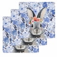 thumbnail image 1 of Easter Bunny Kitchen Dish Towels for Drying Dishes Set of 3, Spring Purple Flowers Rabbit Pastoral Plants Waffle Weave Microfiber Hand Tea Bathroom Towels Quick Dry & Absorbent Towel 12x12, 1 of 7