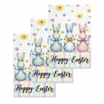 thumbnail image 1 of Easter Bunny Kitchen Dish Towels for Drying Dishes Set of 3, Spring Watercolor Polka Dot Flower Plaid Waffle Weave Microfiber Hand Tea Bathroom Towels Quick Dry & Absorbent Towel 15.7x23.6, 1 of 7