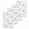 thumbnail image 1 of Easter Bunny Kitchen Dish Towels for Drying Dishes Set of 4, Cute Rabbits Green Eggs Spring Tulips Waffle Weave Microfiber Hand Tea Bathroom Towels Quick Dry & Absorbent Towel 15.7x23.6, 1 of 7
