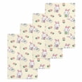 thumbnail image 1 of Easter Bunny Kitchen Dish Towels for Drying Dishes Set of 4, Eggs Lovely Rabbits Spring Tulips Floral Yellow Waffle Weave Microfiber Hand Tea Bathroom Towels Quick Dry & Absorbent Towel 15.7x23.6, 1 of 7