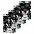 thumbnail image 1 of Easter Bunny Kitchen Dish Towels for Drying Dishes Set of 4, Eucalyptus Leaves Rabbit Flowers Black Waffle Weave Microfiber Hand Tea Bathroom Towels Quick Dry & Absorbent Towel 15.7x23.6, 1 of 7