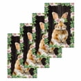 thumbnail image 1 of Easter Bunny Kitchen Dish Towels for Drying Dishes Set of 4, Spring Daisy Botanical Leaves Brown Wood Waffle Weave Microfiber Hand Tea Bathroom Towels Quick Dry & Absorbent Towel 15.7x23.6, 1 of 7