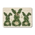 thumbnail image 1 of Easter Bunny Kitchen Mat，Easter Spring Rabbits Wreath Kitchen Rugs Non Slip Low-Profile Washable for Floor Farmhouse Home Decor A, 1 of 6