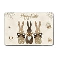 thumbnail image 1 of Easter Bunny Kitchen Mat，Easter Spring Rabbits Wreath Kitchen Rugs Non Slip Low-Profile Washable for Floor Farmhouse Home Decor D, 1 of 6
