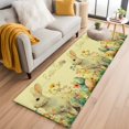thumbnail image 1 of Easter Bunny Kitchen Runner Rug 2x6 Washable Runners for Hallway Non Slip Yellow Rabbit Spring Flowers Leaves Rustic Plants Large Area Rug Indoor Floor Carpet for Bathroom Laundry Entryway Bedroom, 1 of 8