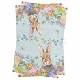 thumbnail image 1 of Easter Bunny Kitchen Towels Set of 2, Water Absorbent Dish Towel, Colorful Easter Eggs Eucalyptus Teal Wooden Decorative Hand Towels - Quick Drying Cloth for Cooking Baking, 18x28 Inch, 1 of 8