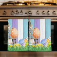 thumbnail image 1 of Easter Bunny Kitchen Towels Set of 3, Colorful Eggs Spring Grass Purple Blue Wooden Absorbent Dish Towels for Kitchen, Microfiber Hand Towel, Quick Drying Tea Towel for Cleaning Decorative Dishcloths, 1 of 7