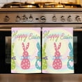 thumbnail image 1 of Easter Bunny Kitchen Towels Set of 3, Easter Eggs Spring Watercolor Bows Flower Absorbent Dish Towels for Kitchen, Microfiber Hand Towel, Quick Drying Tea Towel for Cleaning Decorative Dishcloths, 1 of 7