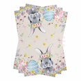 thumbnail image 1 of Easter Bunny Kitchen Towels Set of 3, Water Absorbent Dish Towel, Blue Easter Eggs Spring Floral Linen Decorative Hand Towels - Quick Drying Cloth for Cooking Baking, 18x28 Inch, 1 of 8