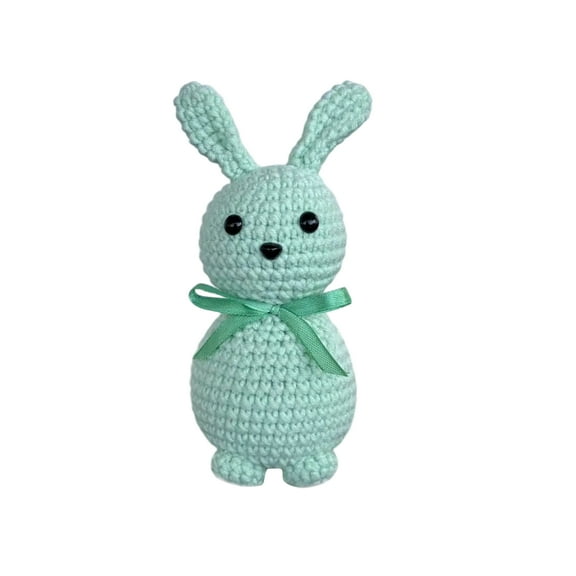 Easter Bunny Knitted Doll, Crochet Bunny Stuffed Animal Gift for Friends Coworkers  Sister Emotional Crochet Support Bunny Gifts Birthday Easter Decor