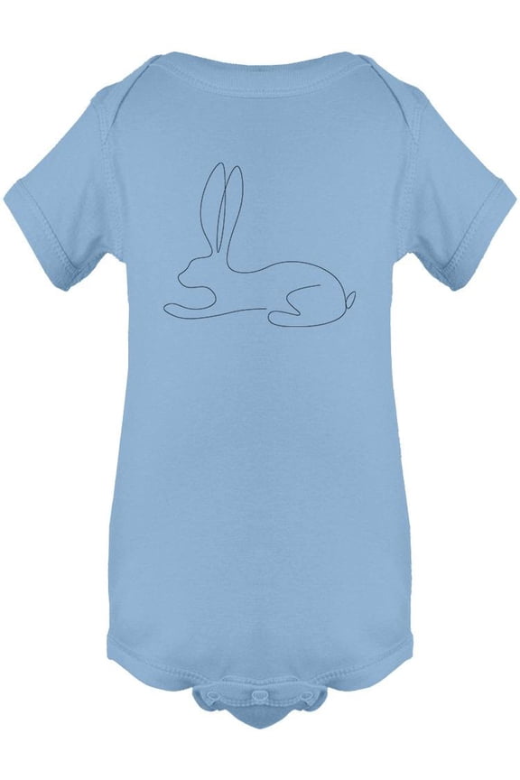 Easter Bunny Line Drawing Bodysuit Infant -Image by Shutterstock, 6 Months