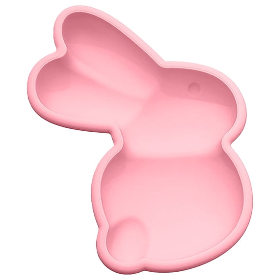 Easter Bunny Molds 1pc Bunny Cake Pan Rabbit Cake Mold Silicone Cute Cake Molds Jumbo Bunny Breakable Chocolate Gummy Mold for Baking Easter Day Party Cake Dessert Giant Gummy - Pink