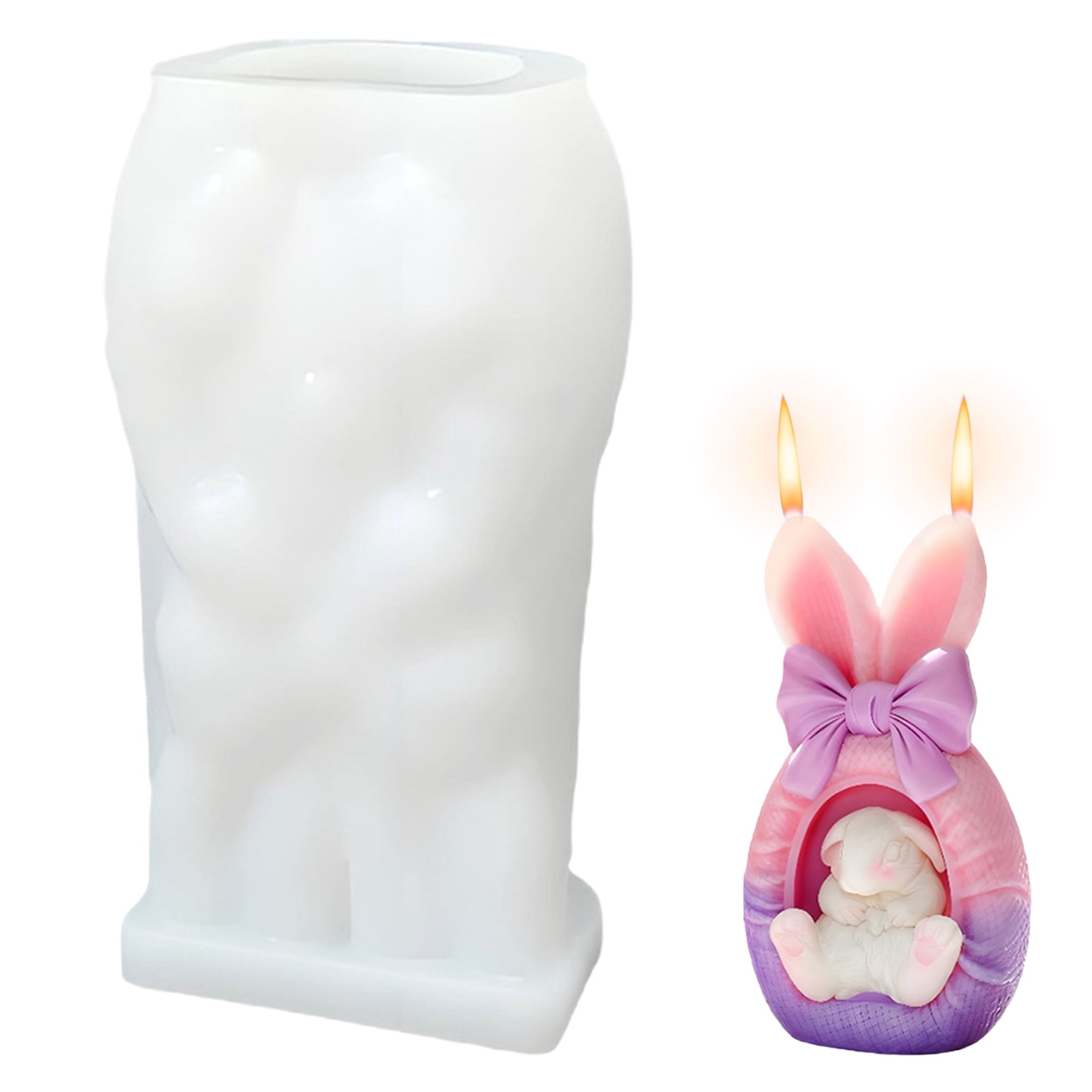 Easter Bunny Molds,3D Bunny Candle Molds,for Epoxy Modeling Compound ...