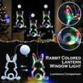thumbnail image 1 of Easter Bunny Night Light, Easter Decorations Indoor, 3 Pack LED Window Lights with Remote & Timer, Battery Powered Adhesive Suction Cup, Gift for Kids Girls Bedroom Nursery, 1 of 7