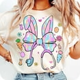 thumbnail image 1 of Easter Bunny Nurse Coquette Shirt, Nurse Easter Shirt, Happy Easter Day Tee, 1 of 2