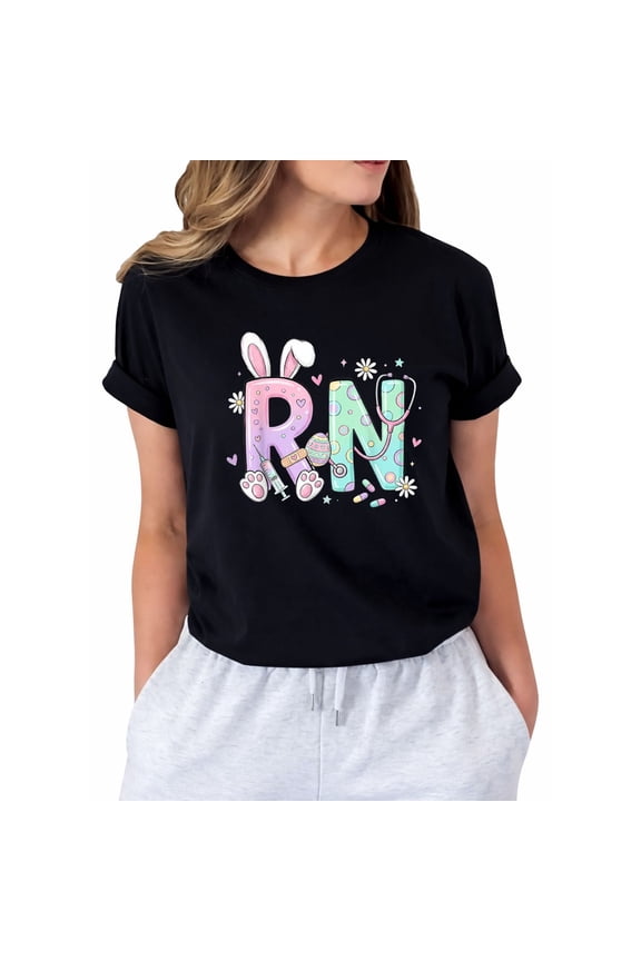 Easter Bunny Nurse Registered Nursing Medical Womens T-Shirt