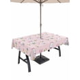 thumbnail image 1 of Easter Bunny Outdoor Tablecloth - 52x70 Inch Rectangle Dining Table Cover, Cute Rabbits Eggs Spring Tulips Country Pink Waterproof Outdoor Table Cloth with Umbrella Hole & Zipper for Picnic/Patio, 1 of 7