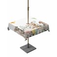 thumbnail image 1 of Easter Bunny Outdoor Tablecloth - 54x54 Inch Square Dining Table Cover, Spring Botanical Flowers Flowers Eggs Check Waterproof Outdoor Table Cloth with Umbrella Hole & Zipper for Picnic/Patio/Party, 1 of 7