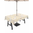 thumbnail image 1 of Easter Bunny Outdoor Tablecloth - 60x102 Inch Rectangle Dining Table Cover, Cartoon Carrots Cute Rabbits Sketch Yellow Waterproof Outdoor Table Cloth with Umbrella Hole & Zipper for Picnic/Patio, 1 of 7