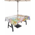 thumbnail image 1 of Easter Bunny Outdoor Tablecloth - 60x120 Inch Rectangle Dining Table Cover, Colorful Easter Eggs Eucalyptus Grey Wooden Waterproof Outdoor Table Cloth with Umbrella Hole & Zipper for Picnic/Patio, 1 of 7