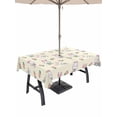 thumbnail image 1 of Easter Bunny Outdoor Tablecloth - 60x120 Inch Rectangle Dining Table Cover, Eggs Lovely Rabbits Spring Tulips Floral Yellow Waterproof Outdoor Table Cloth with Umbrella Hole & Zipper for Picnic/Patio, 1 of 7