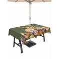 thumbnail image 1 of Easter Bunny Outdoor Tablecloth - 60x120 Inch Rectangle Dining Table Cover, Spring Floral Vintage Botanical Rabbits Green Waterproof Outdoor Table Cloth with Umbrella Hole & Zipper for Picnic/Patio, 1 of 7