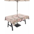 thumbnail image 1 of Easter Bunny Outdoor Tablecloth - 60x84 Inch Rectangle Dining Table Cover, Cute Pink Rabbit Rose Flowers Pastoral Botanical Waterproof Outdoor Table Cloth with Umbrella Hole & Zipper for Picnic/Patio, 1 of 7