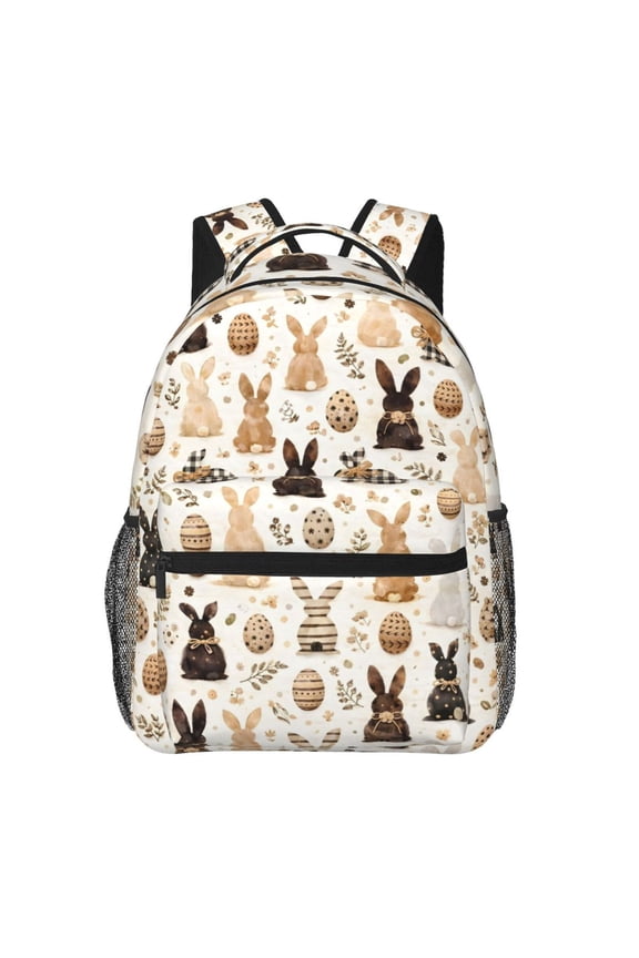 Easter Bunny Pattern Backpack Lightweight Rucksack Travel Bag for Men and Women