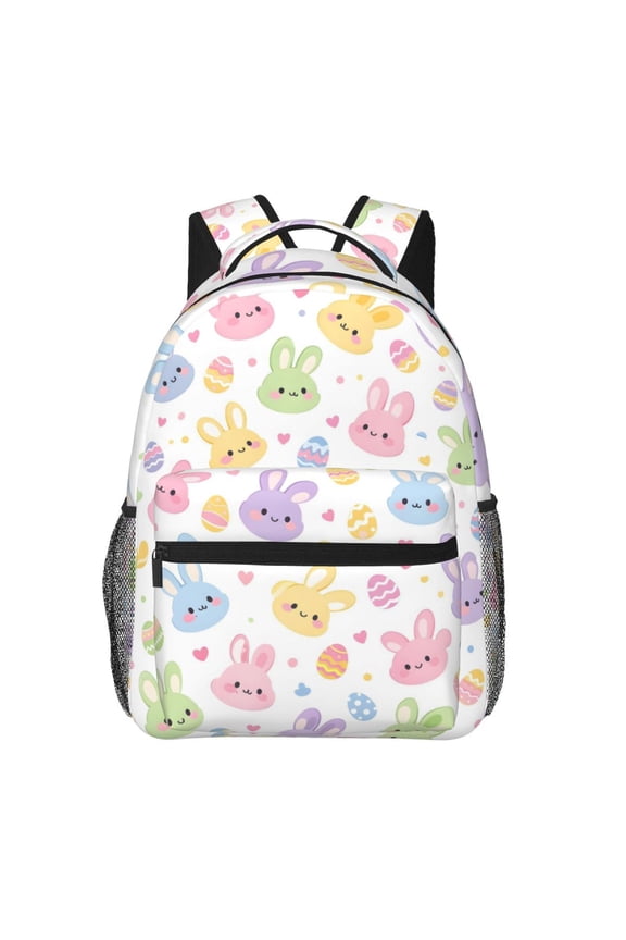 Easter Bunny Pattern Backpack Lightweight Rucksack Travel Bag for Men and Women