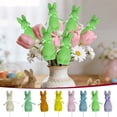 thumbnail image 1 of Easter Bunny Picks for Spring Easter Basket Filler Bouquets, Floral Arrangement Wreath decor, Rabbit Ornament for Home Tree Topper Farm House Party Decor, Easter Decorations, Yellow, 1 of 7