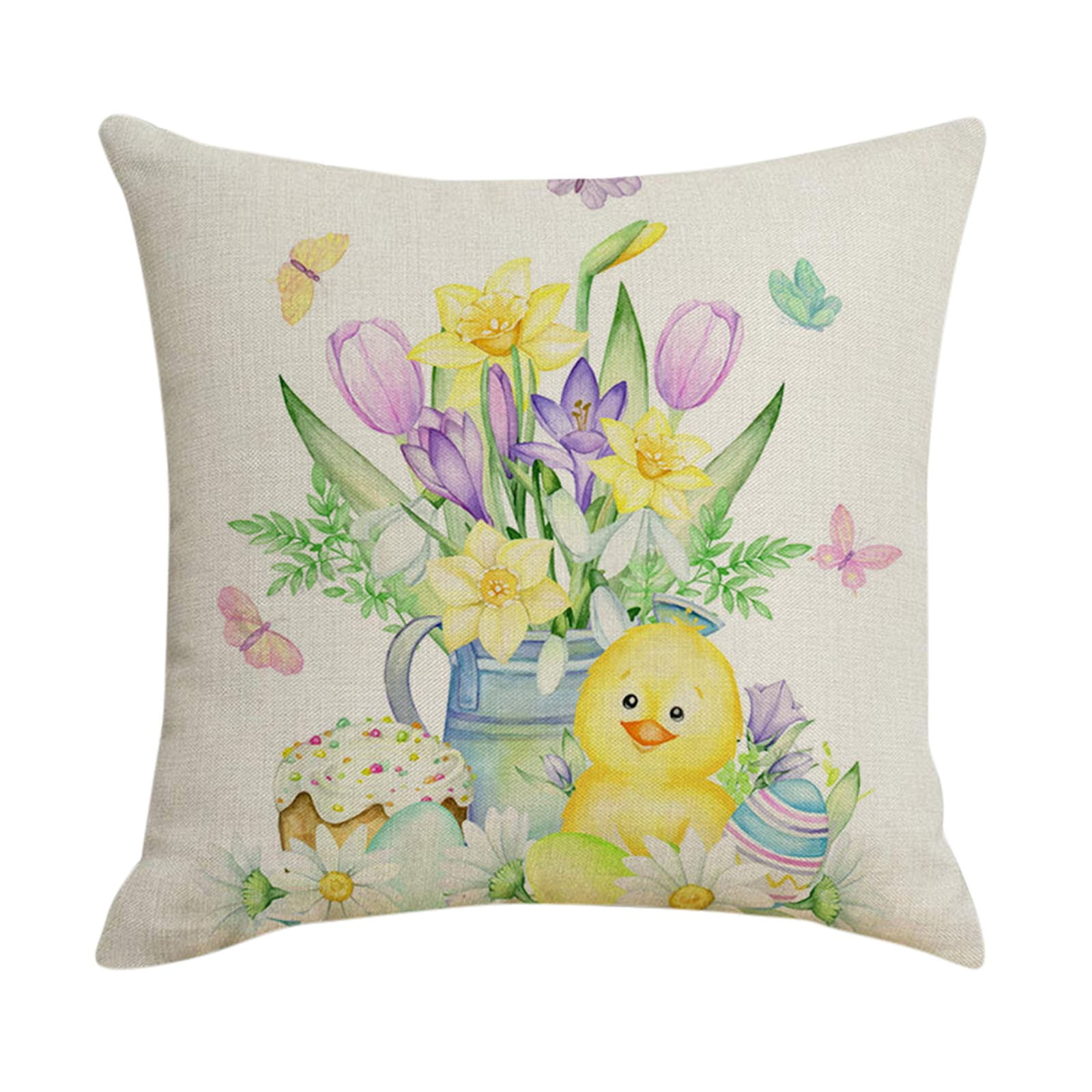 Easter Bunny Pillow Cover Bedroom Sofa Headboard Pillow Cover Linen