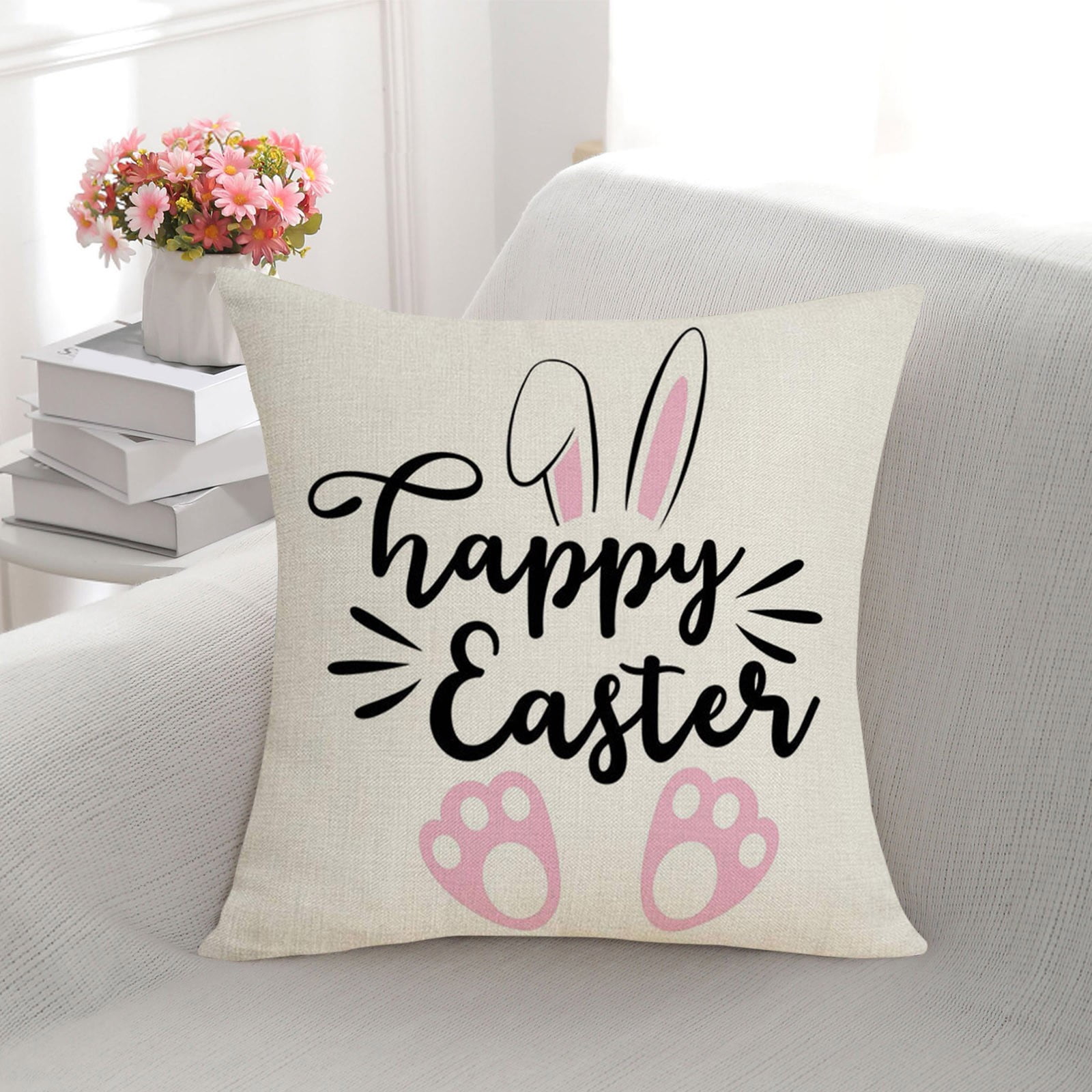 Easter Bunny Pillow Cover European Cushion For Home Linen Pillow Cover For Bedroom Sofa