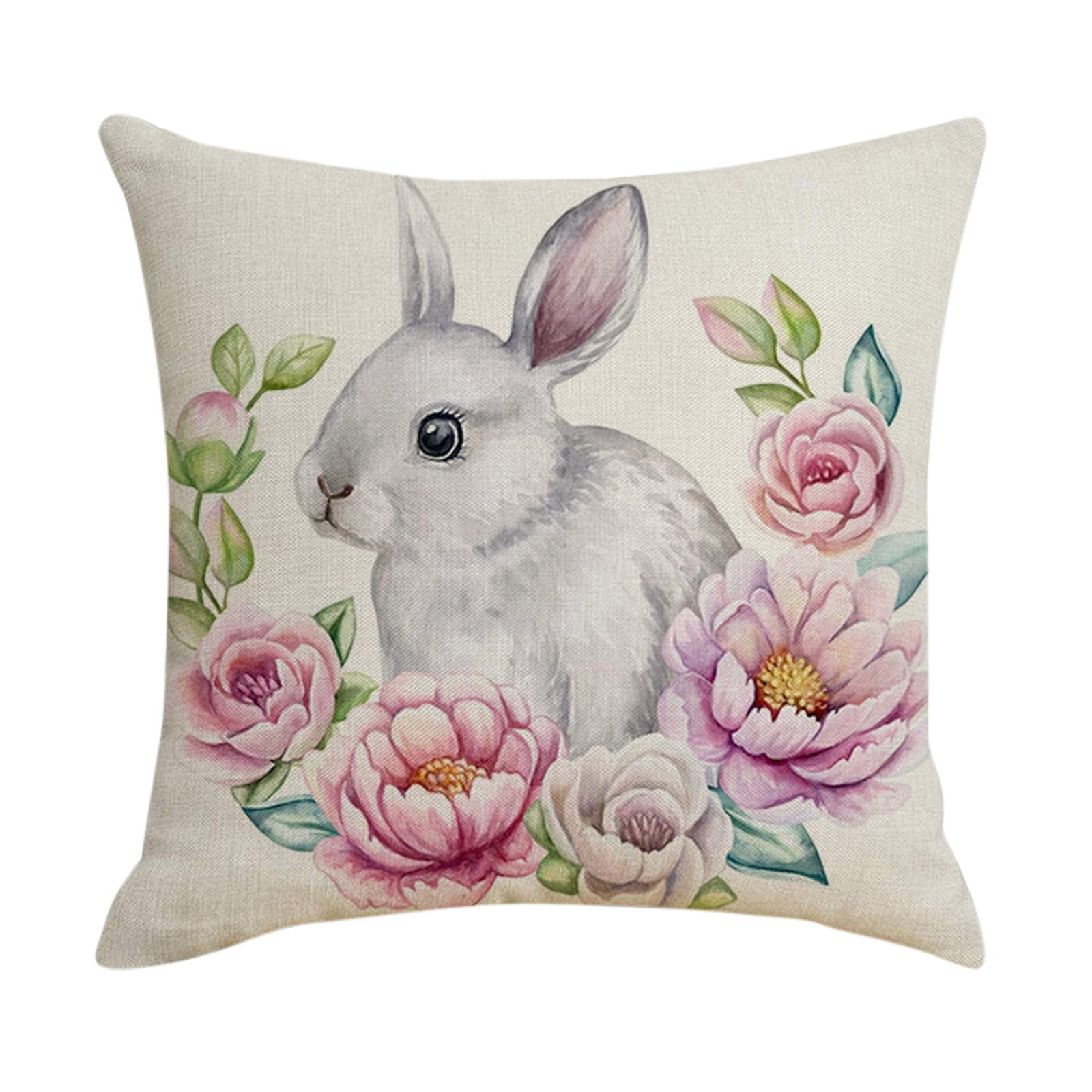 Easter Bunny Pillow Cover European Cushion For Home Linen Pillow Cover For Bedroom Sofa