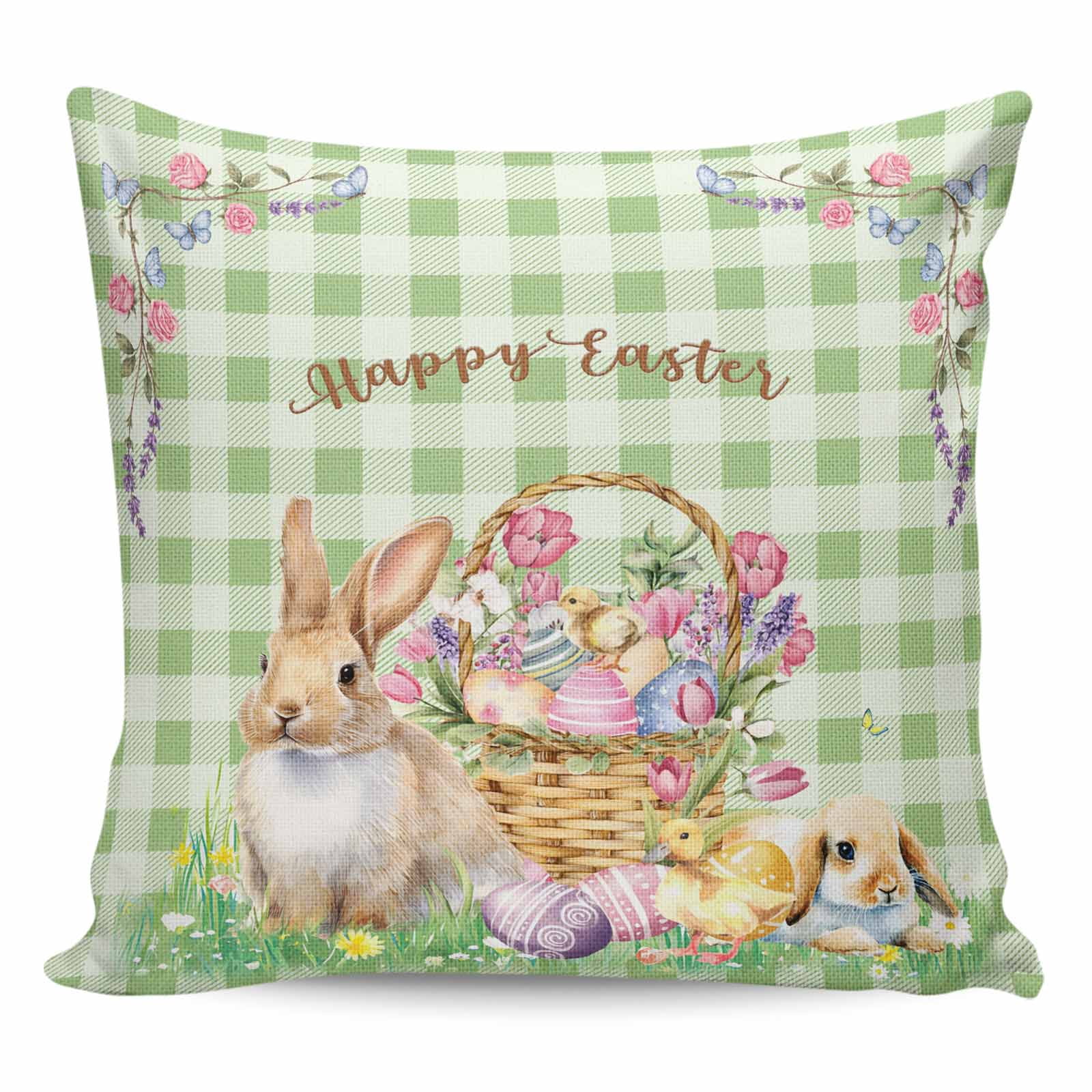 Easter Bunny Pillow Covers 26x26 Inch Decorative Throw Pillow Cover ...
