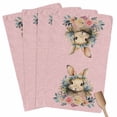 thumbnail image 1 of Easter Bunny Pink, Kitchen Towel Dish Cloths Set of 4, Microfiber Soft Kitchen Hand Towels, Vintage Spring Floral Botanical Leaves Absorbent Quick Drying Dishcloths 18 x 28 Inches, 1 of 8