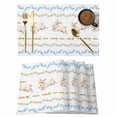 thumbnail image 1 of Easter Bunny Placemats Set of 12 Blue Floral Daisy Spring Decor Place Mats Indoor Wipeable Table Mats Washable Cloth Dining Table Placemats for Kitchen Holiday Party Home Decor 13x19 Inch, 1 of 9