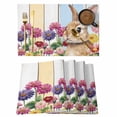 thumbnail image 1 of Easter Bunny Placemats Set of 4, Spring Colorful Daisy Flowers Rabbit Wood Plank Placemats for Dining Table, Place Mats for Kitchen Tabletop, Waterproof Wipeable Dining Table Mats Set, 1 of 9
