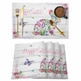 thumbnail image 1 of Easter Bunny Placemats Set of 4, Spring Flower Daisy Tulips Farmhouse Wood Plank Placemats for Dining Table, Place Mats for Kitchen Tabletop, Waterproof Wipeable Dining Table Mats Set, 1 of 9