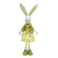 thumbnail image 1 of Easter Bunny Plush Doll with Easter Egg Print Dress & Ruffled Collar, Spring Rabbit Stuffed Animal for Easter Decor, Nursery Styling & Gift - 16.5 inch, 1 of 8