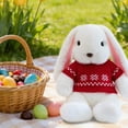 thumbnail image 1 of Easter Bunny Plush Doll – Soft Furry Flock Rabbit Stuffed Toy for Spring Holiday Decoration, Cozy Bedtime Companion Gift for Kids and Home Display, 1 of 5