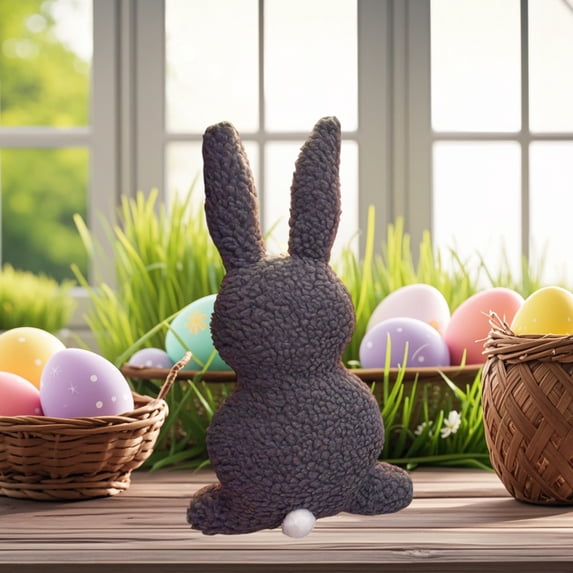 Easter Bunny Plush Pillow, Soft Throw Pillow for Sofa Bed, Cute Bunny Pillow for Adults Festival Gift(Gray)