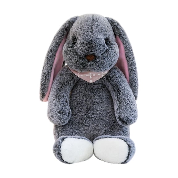 Free Express Easter Bunny Plush Stuffed Animal Soft Fluffy Rabbit Toy with Decorative Scarf for Spring Home Decor Easter Gift and Playtime