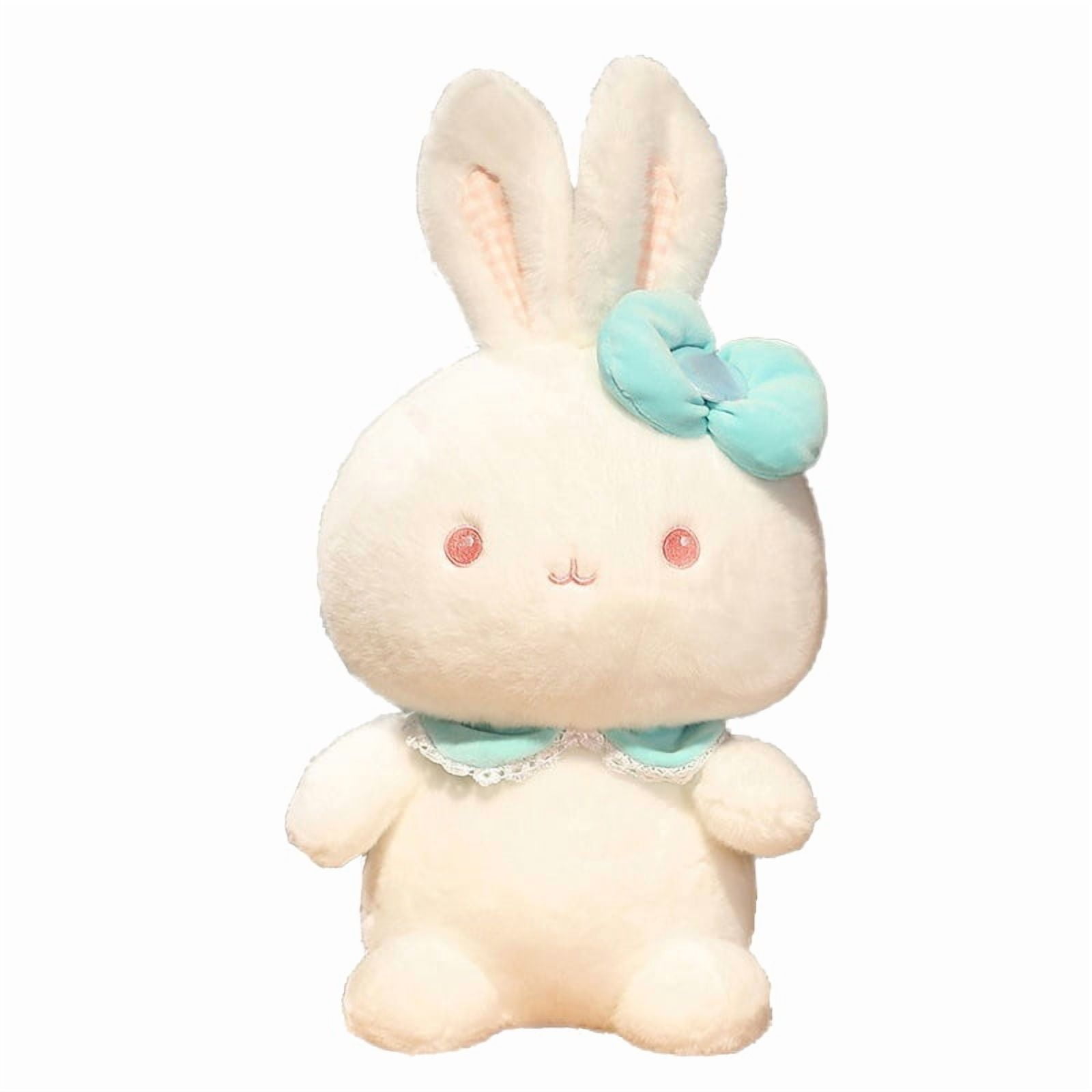 Easter Bunny Plush Toy, Realistic Bunny,Decorations Cute Animal Large Rabbit Stuffed Doll Easter Basket Stuffers Gift for Kids (15.7 in),Green