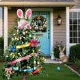 thumbnail image 1 of Easter Bunny Plush Tree Topper - Soft White Rabbit Holiday Ornament, Christmas & Festive Decor, Valentine's Day Gift Idea, Easter Basket Stuffer & Party Supply, Winter Home for Gatherings, 7.9*11in, 1 of 6