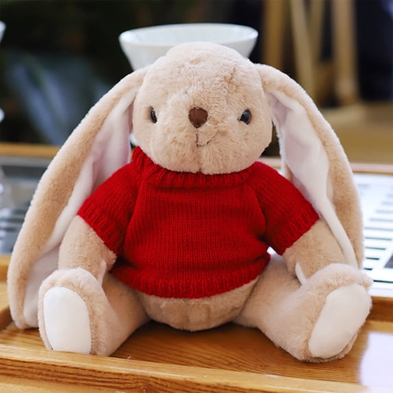 Easter Bunny Plush Wearing Clothes,Bunny Stuffed Animal, First Easter Gift For Baby Boy Girl, Soft Plush Rabbit For Easter Basket