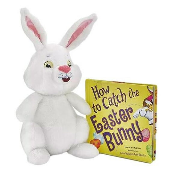 Easter Bunny Plush and Book Gift Set Kids Girls Boys Child Easter Basket Filler Items