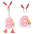 thumbnail image 1 of Easter Bunny Porch Goose Costume, Pink Polka Dot Goose Dress with Rabbit Carrot Ears for Outdoor Garden Decor, Porch Goose Outfits, Perfect for Easter Decor, Photo Props, 1 of 4