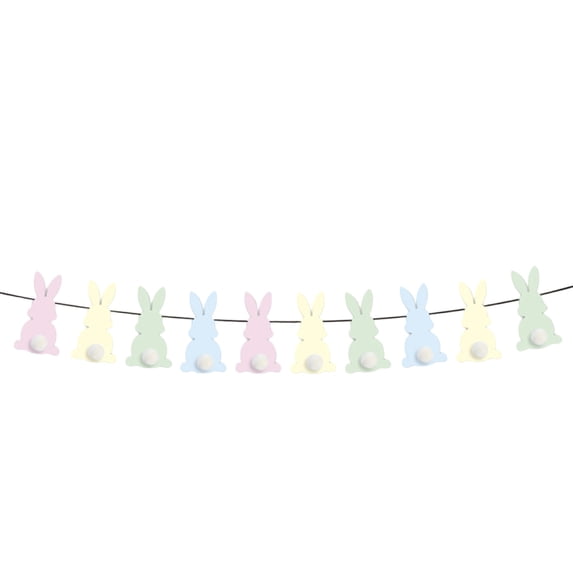 Easter Bunny Rabbit Banner Bunting Garland, Easter Decorations