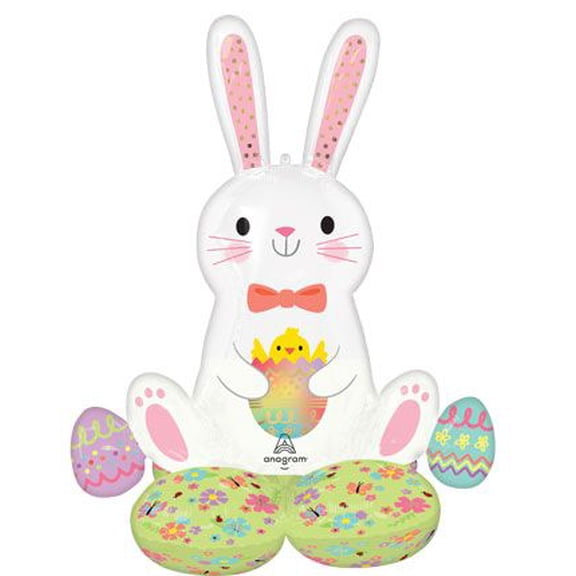 Easter Bunny Rabbit Chick 45" Airloonz Air Filled Only Decoration Display Balloon 4723211.